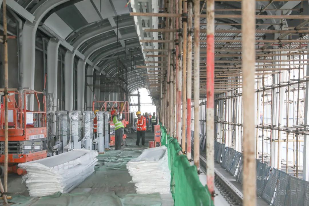 重庆地铁6号线刘家坪站施工现场