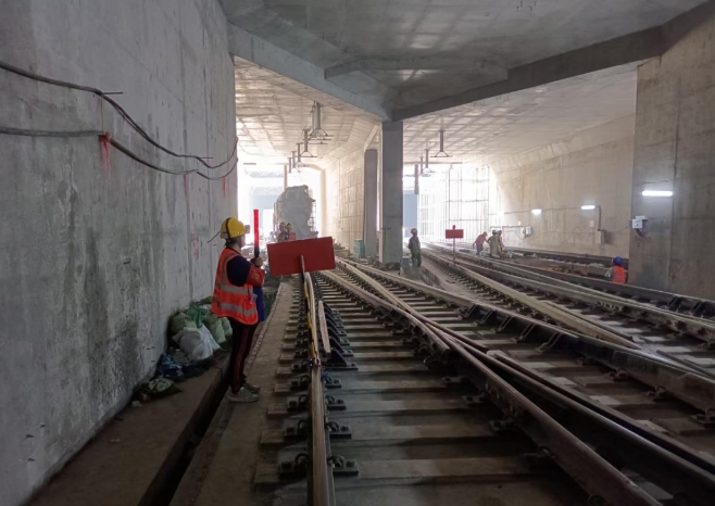 重庆地铁4号线西延伸段建设现场